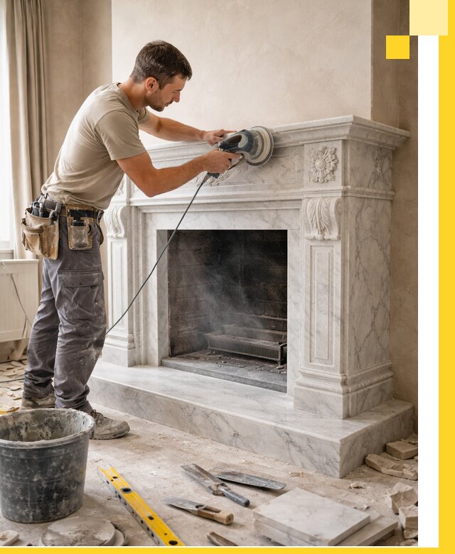 Изготовление и установка мраморных каминов в Камне-на-Оби под ключ