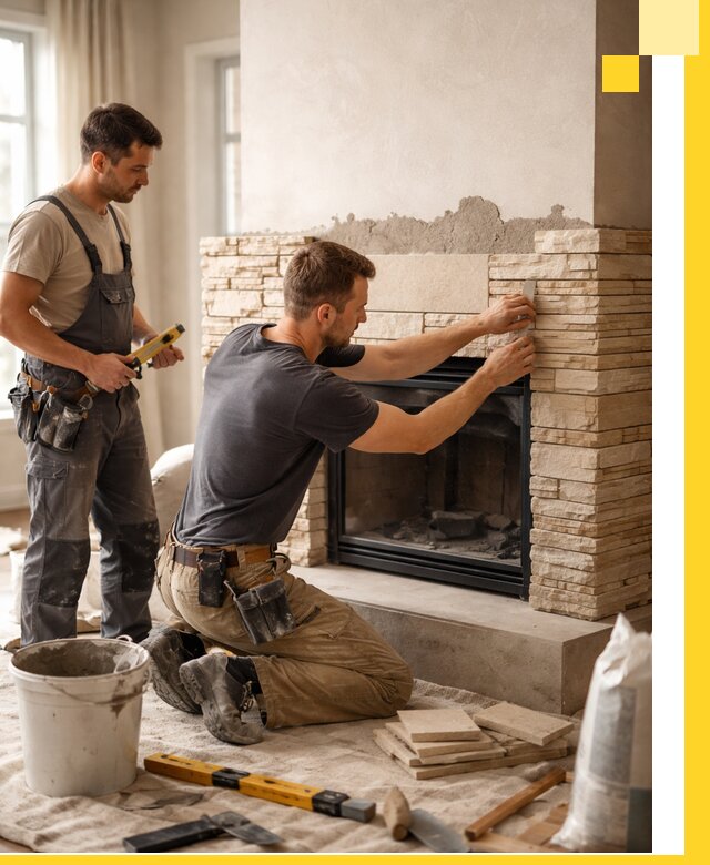 Установка и монтаж каминов для загородного дома в Камне-на-Оби