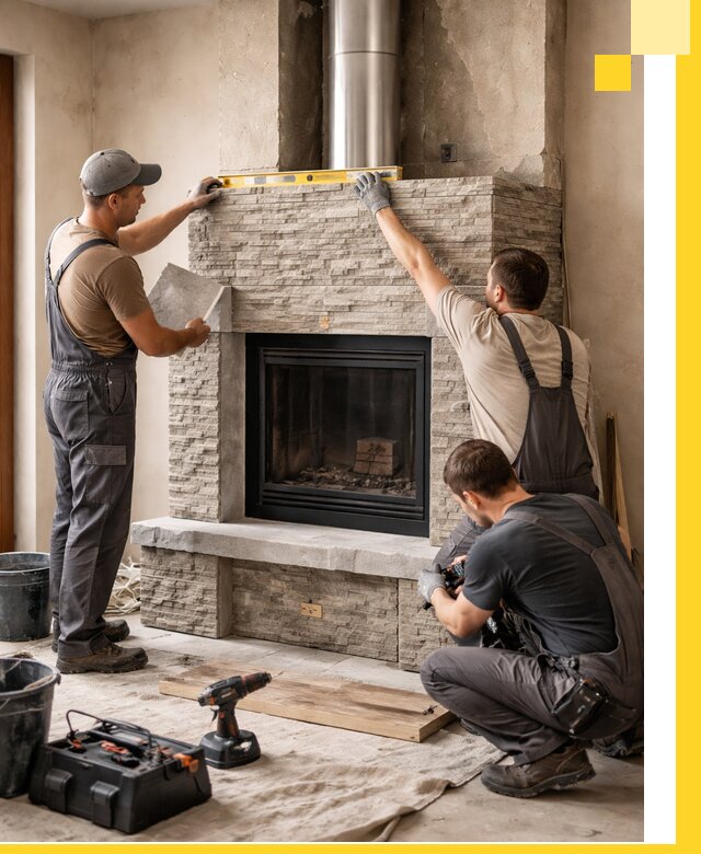 Профессиональный монтаж каминов под ключ в Камне-на-Оби для дома