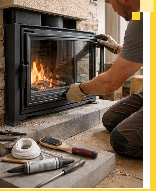 Производство, монтаж и доставка каминов со стеклом в Камне-на-Оби