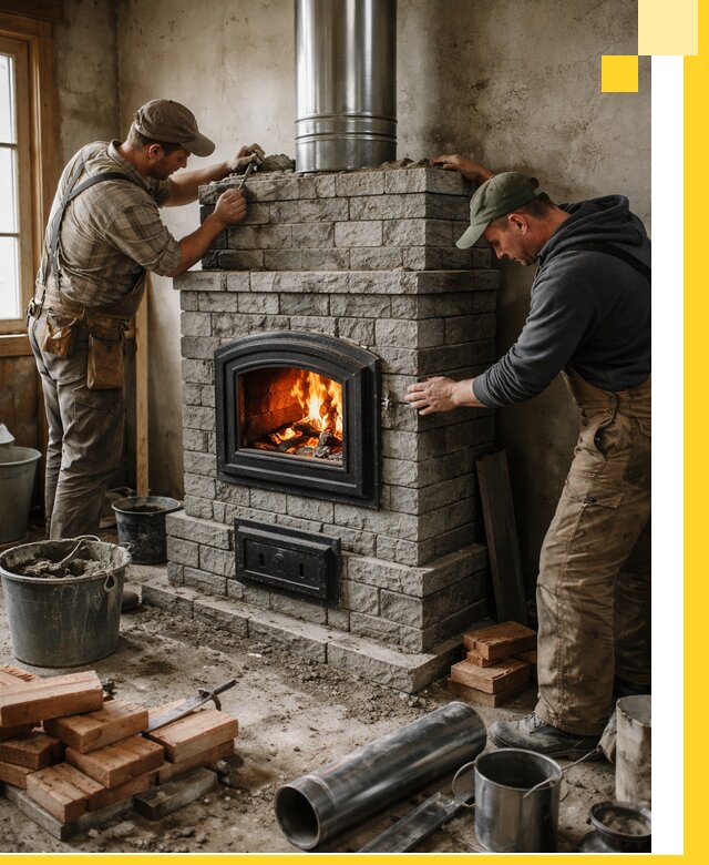 Производство, поставка и монтаж дровяных печей в Камне-на-Оби