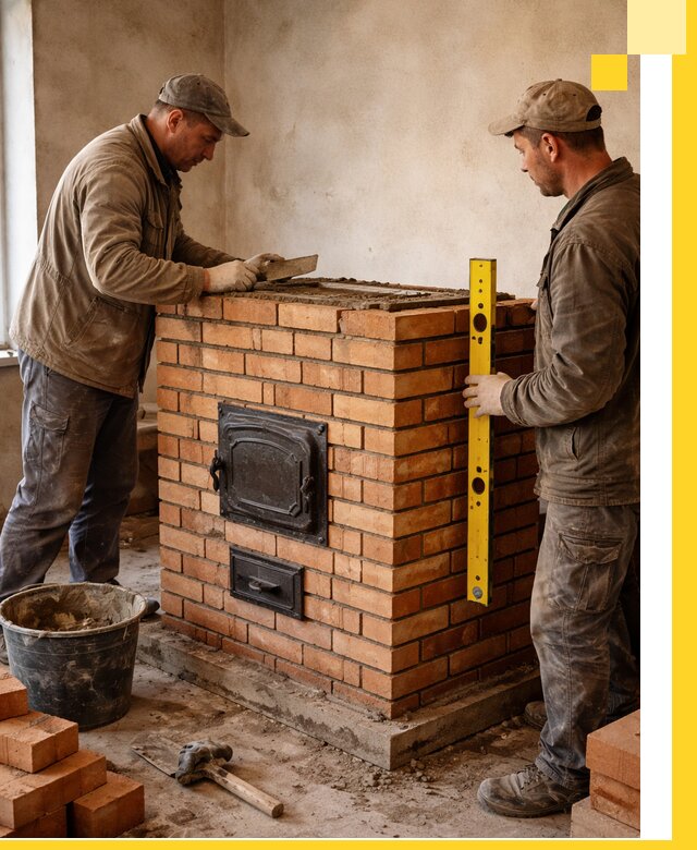 Отопительные печи под ключ в Камне-на-Оби, установка и сборка