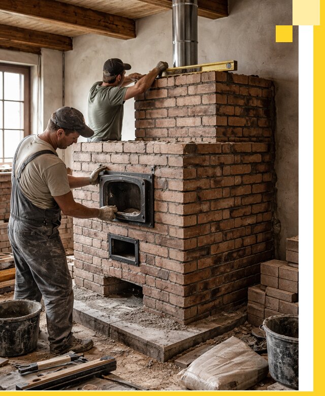 Печи для загородного дома под ключ в Камне-на-Оби — монтаж и сервис