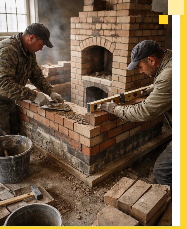 Изготовление и монтаж печей и каминов из кирпича в Камне-на-Оби