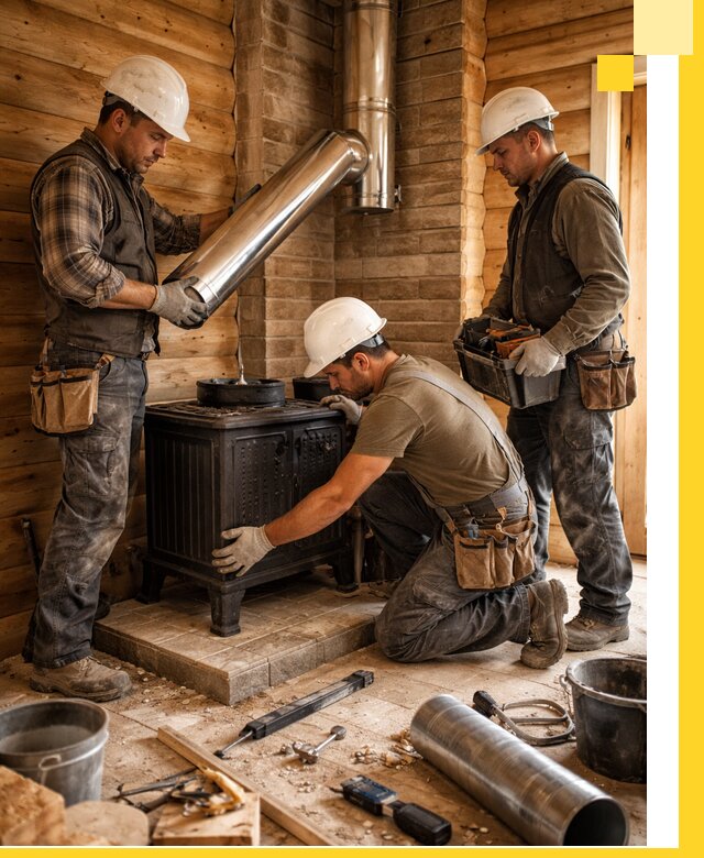 Профессиональный монтаж банных печей и дымоходов в Камне-на-Оби