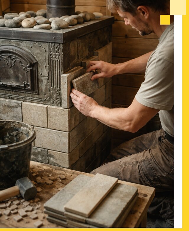 Облицовка банных печей в Камне-на-Оби профессиональная отделка