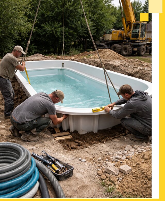 Установка и монтаж композитных бассейнов под ключ в Камне-на-Оби