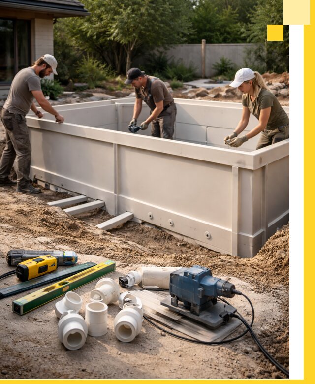 Установка полипропиленовых бассейнов под ключ в Камне-на-Оби