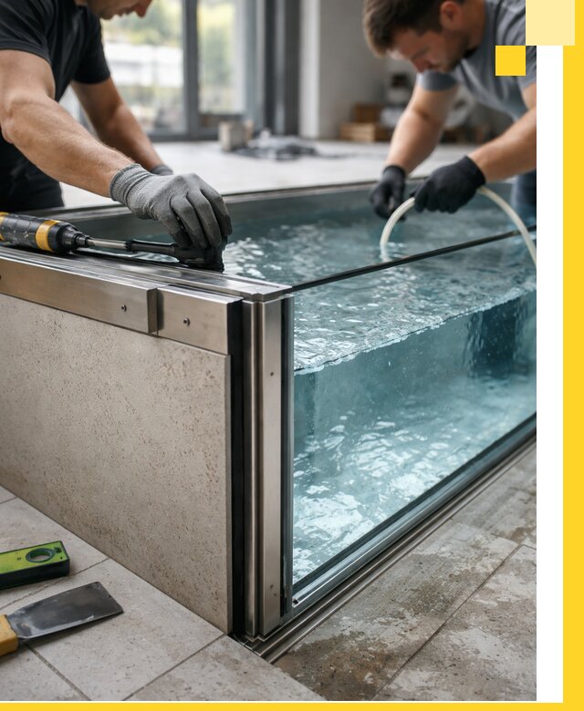 Проектирование и монтаж стеклянных бассейнов в Камне-на-Оби