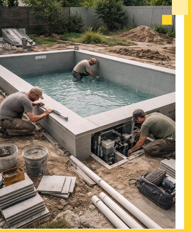 Строительство и монтаж бассейнов для дачи под ключ в Камне-на-Оби