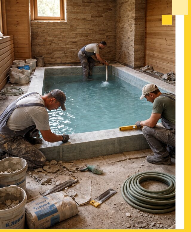 Проектирование и строительство бассейнов для бани в Камне-на-Оби