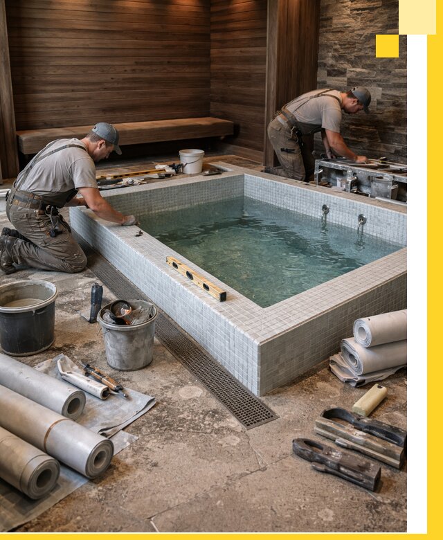 Установка и строительство бассейнов для сауны в Камне-на-Оби