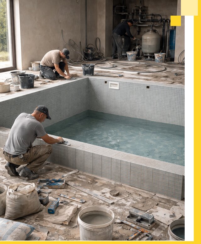 Строительство и монтаж бассейнов в помещении в Камне-на-Оби