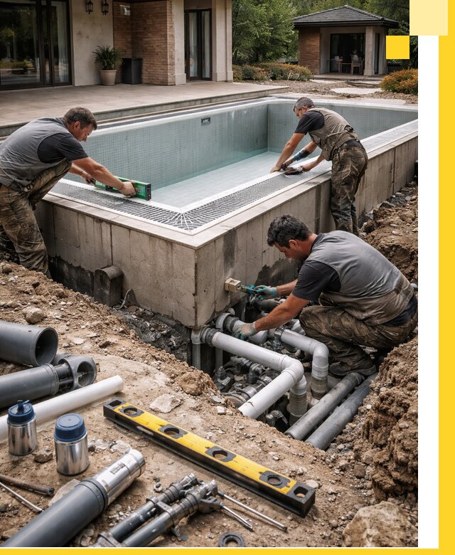 Строительство переливных бассейнов в Камне-на-Оби под ключ