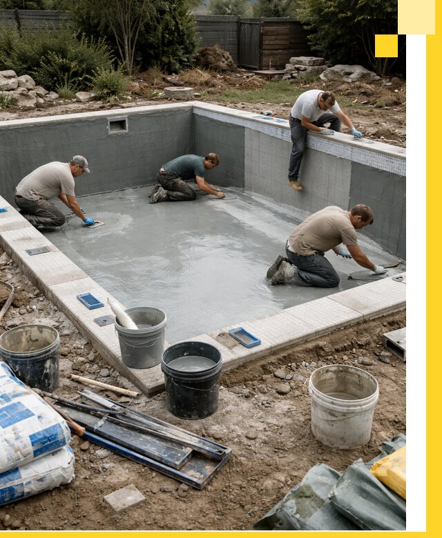 Изготовление и монтаж чаши бассейна под ключ в Камне-на-Оби