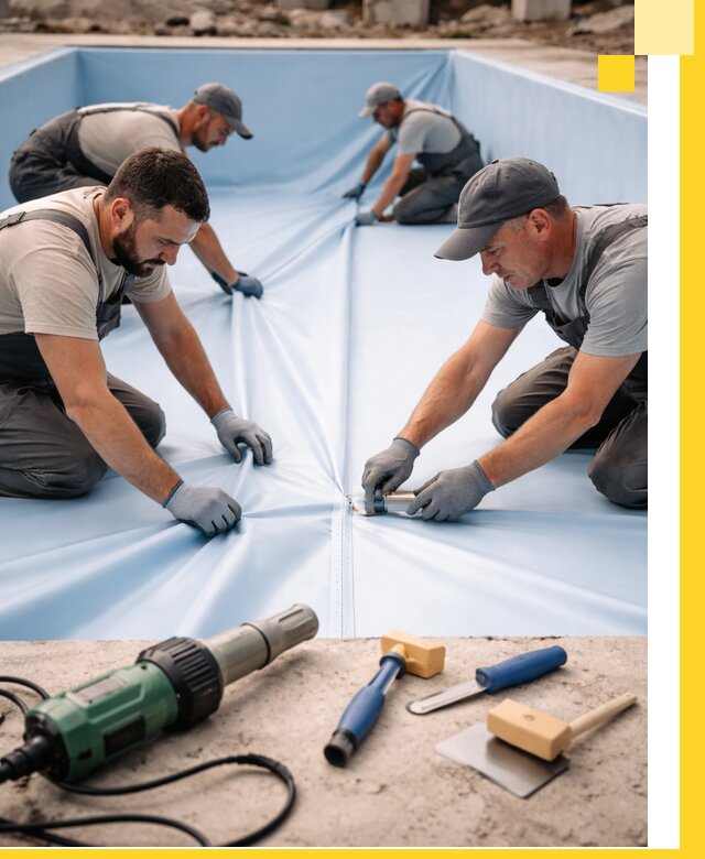 ПВХ пленка для бассейнов с монтажом и гарантией в Камне-на-Оби