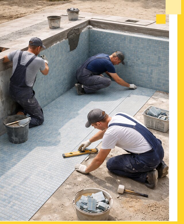 Укладка и установка плитки для бассейнов под ключ в Камне-на-Оби