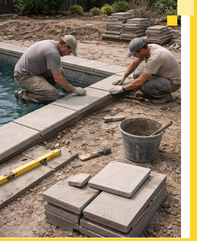 Установка и изготовление копингового камня для бассейнов в Камне-на-Оби