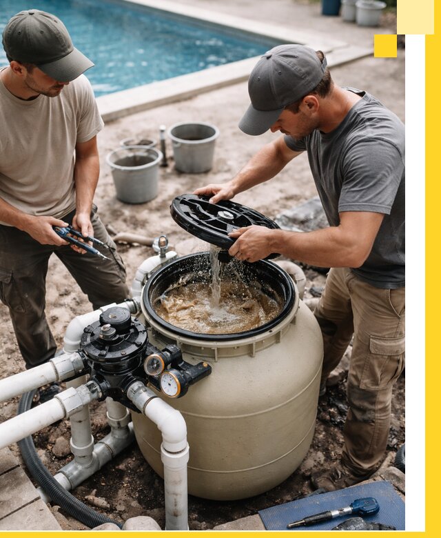 Установка и обслуживание песочных фильтров для бассейнов в Камне-на-Оби
