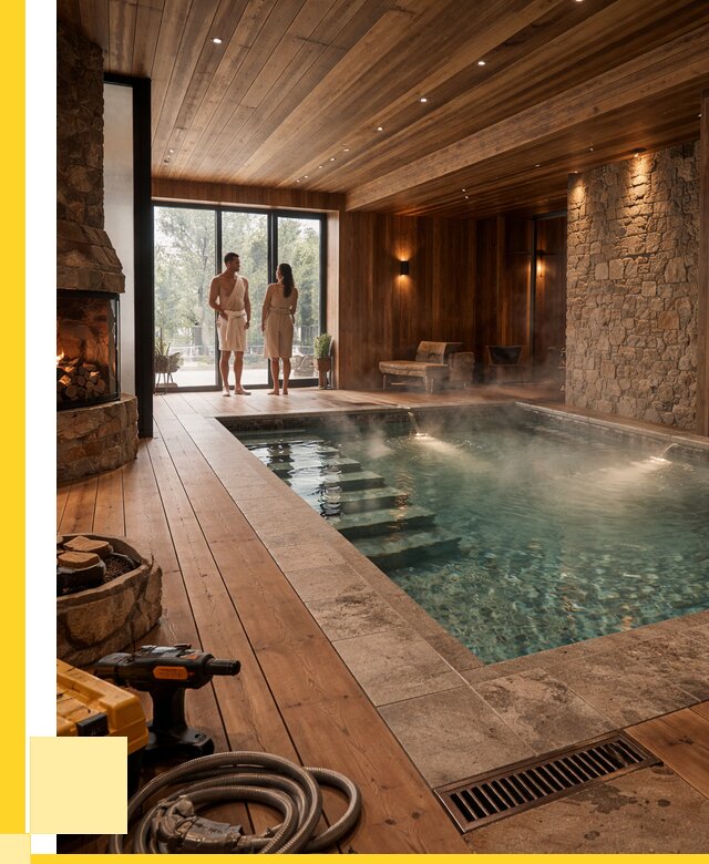 Проекты бань с бассейном под ключ в Камне-на-Оби от 76125 р., ЭриданКно