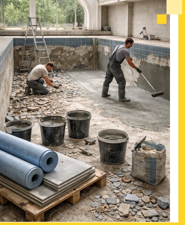 Реконструкция бассейнов в Камне-на-Оби: ремонт, гидроизоляция