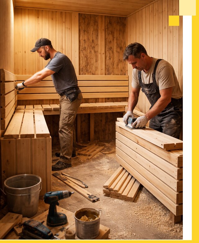 Профессиональный комплексный ремонт саун под ключ в Камне-на-Оби