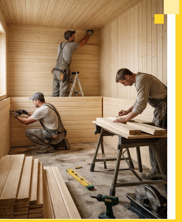 Обшивка саун в Камне-на-Оби из натуральной древесины под ключ