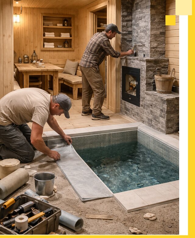 Строительство бань с комнатой отдыха под ключ в Камне-на-Оби