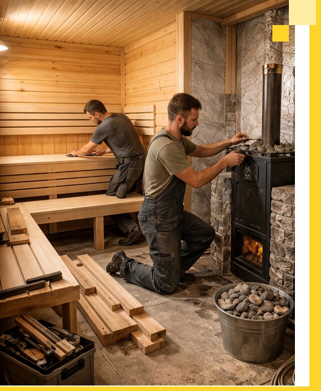 Дизайн и строительство интерьеров бань под ключ в Камне-на-Оби