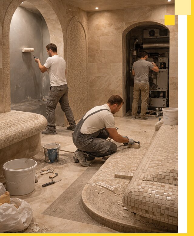 Строительство бани с хамамом и бассейном под ключ в Камне-на-Оби