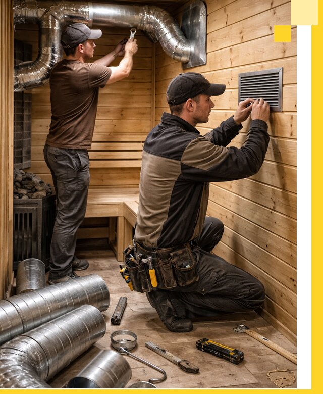 Проектирование и монтаж вентиляции бани в Камне-на-Оби под ключ