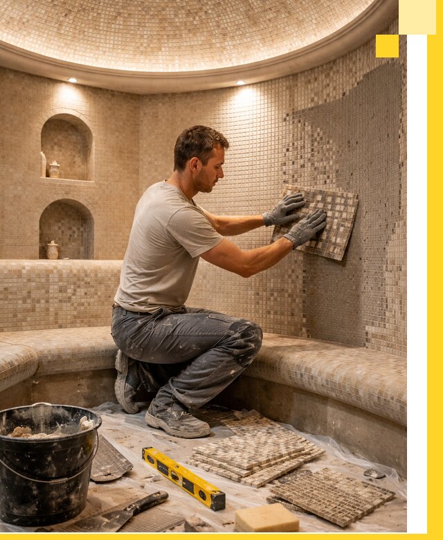 Устройство и монтаж домашнего хамама под ключ в Камне-на-Оби