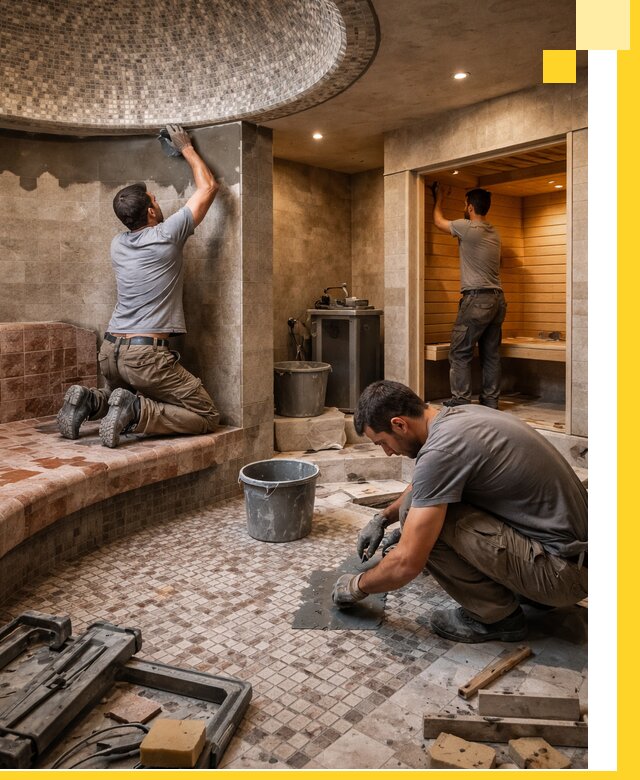 Проект и строительство хамама бани и сауны под ключ в Камне-на-Оби